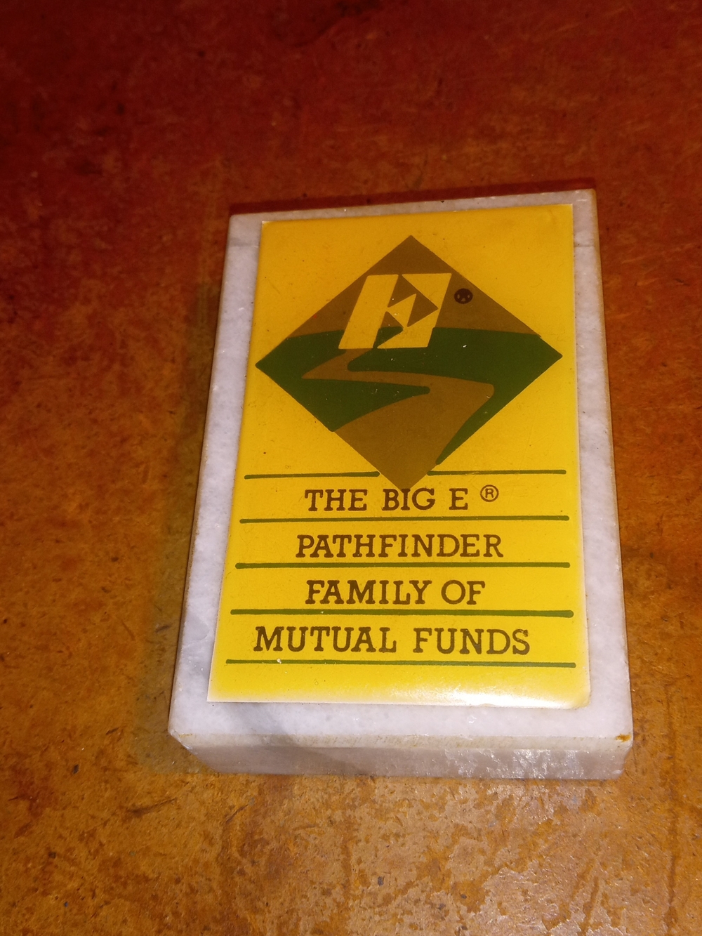 The Big E Pathfinder Promotional Paperweight - Yellow & Green